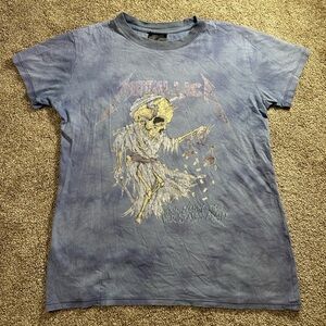 Cotton on blue tie dye graphic Metallica t-shirt